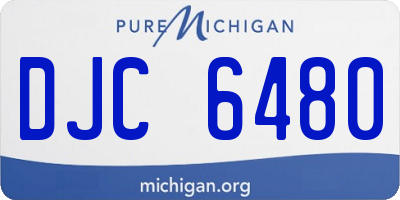 MI license plate DJC6480