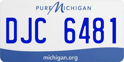 MI license plate DJC6481