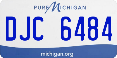 MI license plate DJC6484