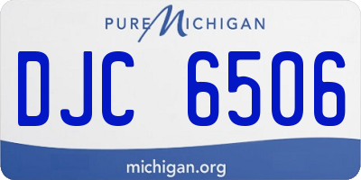 MI license plate DJC6506