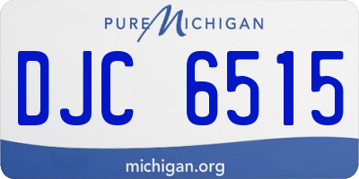 MI license plate DJC6515