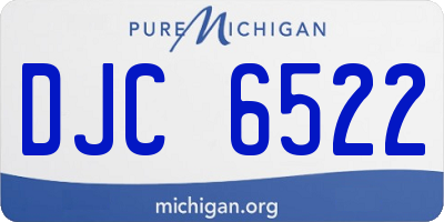 MI license plate DJC6522