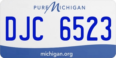 MI license plate DJC6523