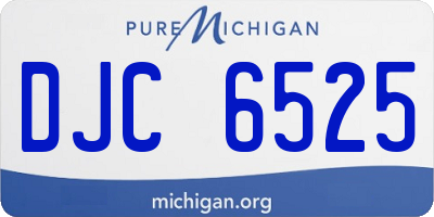 MI license plate DJC6525
