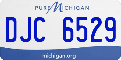 MI license plate DJC6529