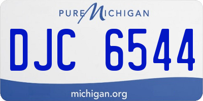 MI license plate DJC6544