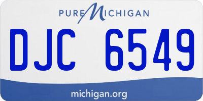 MI license plate DJC6549