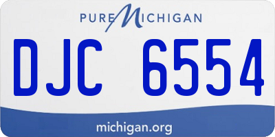 MI license plate DJC6554
