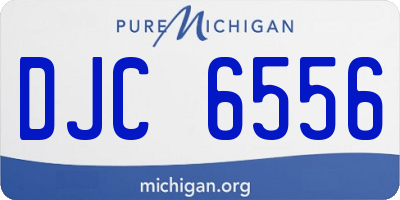 MI license plate DJC6556