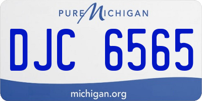MI license plate DJC6565