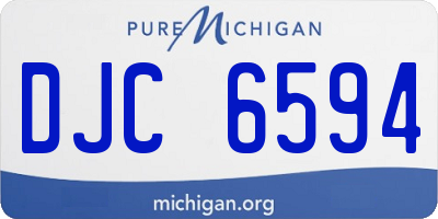 MI license plate DJC6594