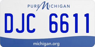 MI license plate DJC6611