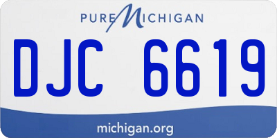 MI license plate DJC6619
