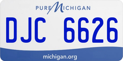 MI license plate DJC6626