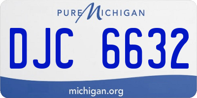 MI license plate DJC6632