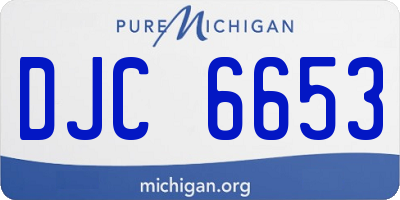 MI license plate DJC6653