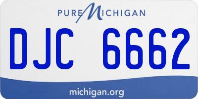 MI license plate DJC6662