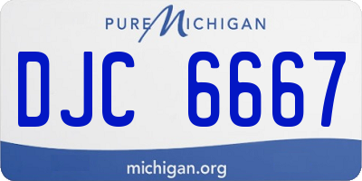MI license plate DJC6667