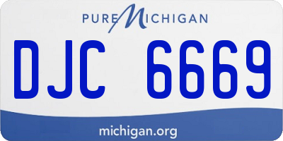 MI license plate DJC6669