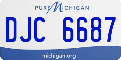 MI license plate DJC6687