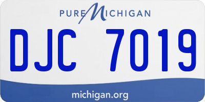 MI license plate DJC7019