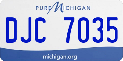 MI license plate DJC7035