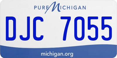 MI license plate DJC7055