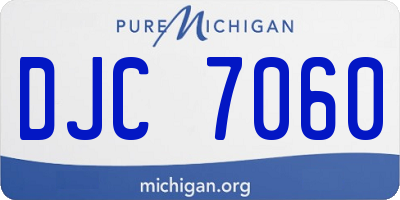 MI license plate DJC7060