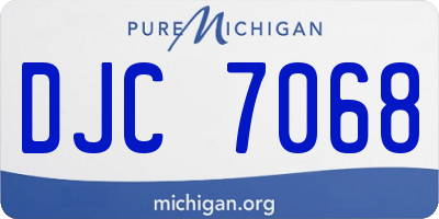 MI license plate DJC7068