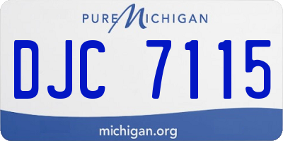 MI license plate DJC7115
