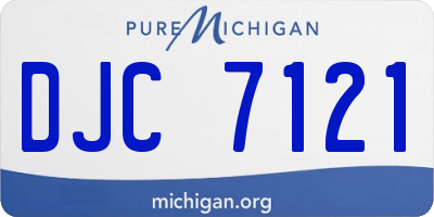 MI license plate DJC7121