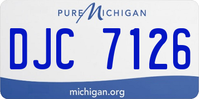 MI license plate DJC7126