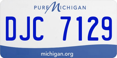 MI license plate DJC7129