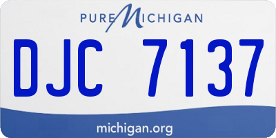 MI license plate DJC7137
