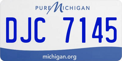 MI license plate DJC7145