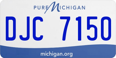 MI license plate DJC7150