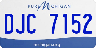 MI license plate DJC7152