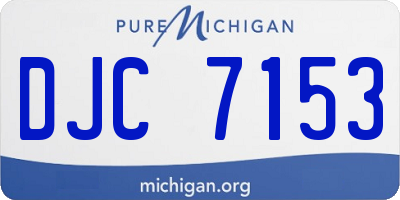 MI license plate DJC7153