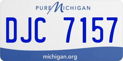 MI license plate DJC7157