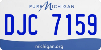 MI license plate DJC7159