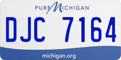MI license plate DJC7164