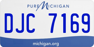 MI license plate DJC7169