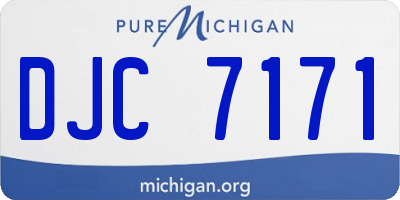 MI license plate DJC7171