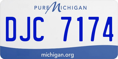 MI license plate DJC7174