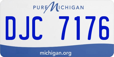 MI license plate DJC7176