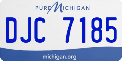 MI license plate DJC7185