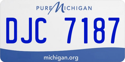 MI license plate DJC7187