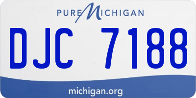 MI license plate DJC7188