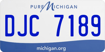 MI license plate DJC7189