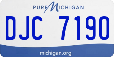 MI license plate DJC7190